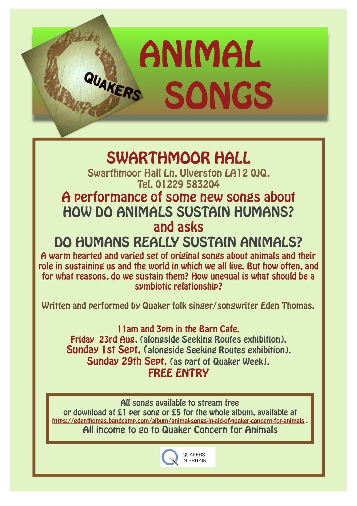 Quaker Animal Songs – Quaker Arts Network