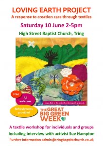 A colourful garden on a poster format